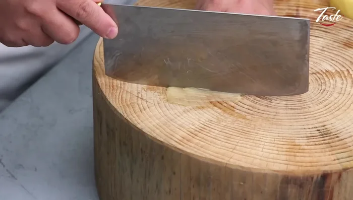 Continue cutting the potato into your desired shape and size.
