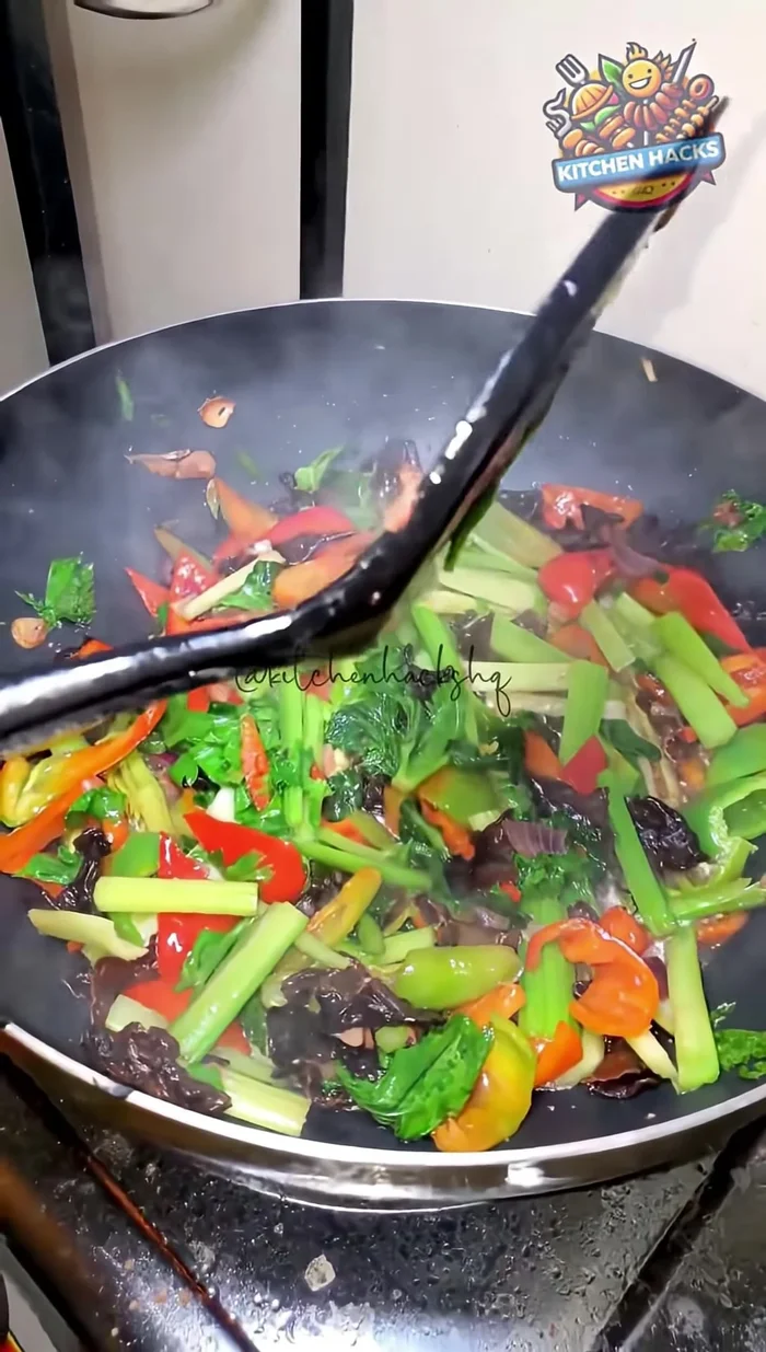 Once the celery is wilted, add cilantro.